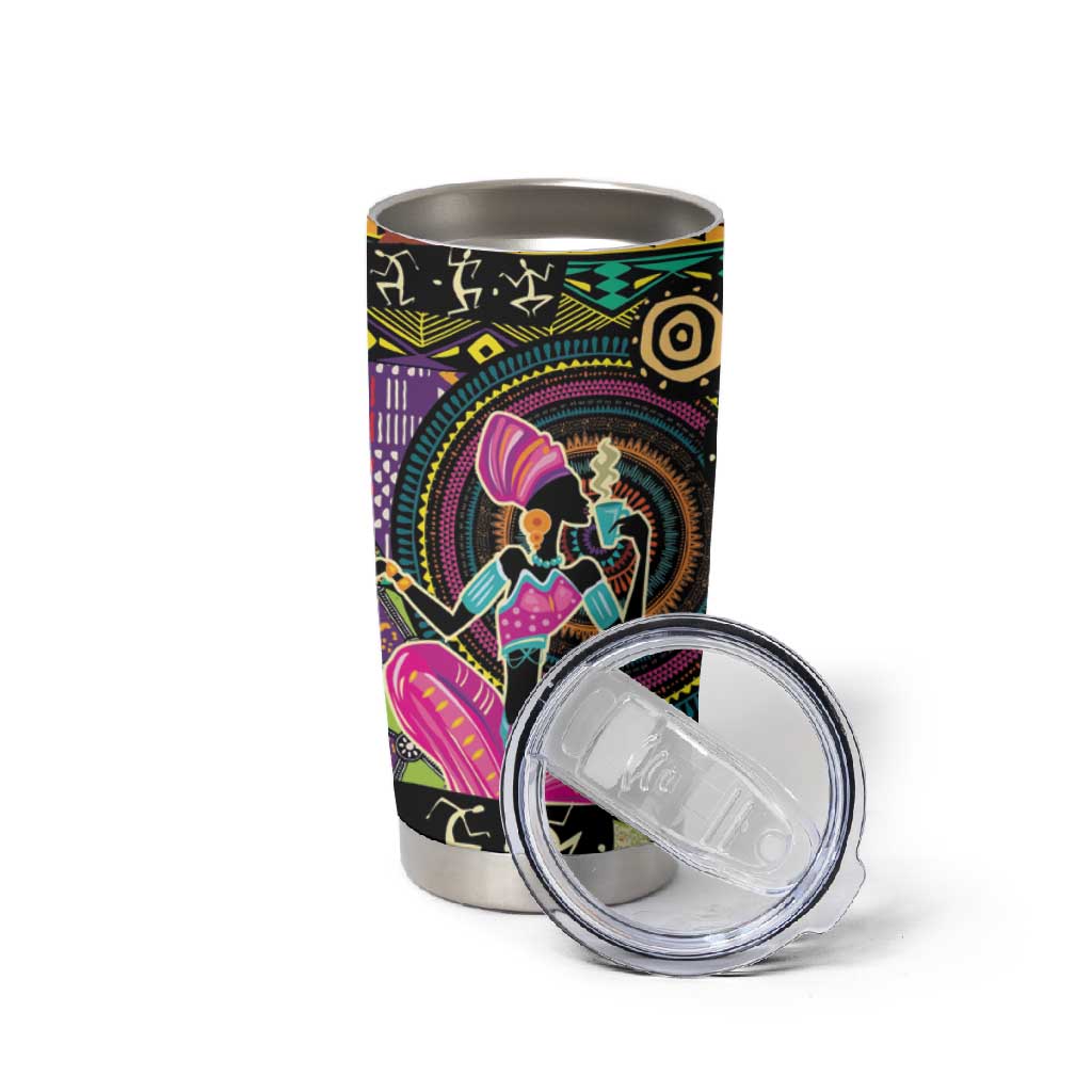 African Women Ethnic Motifs Tumbler Cup LT9
