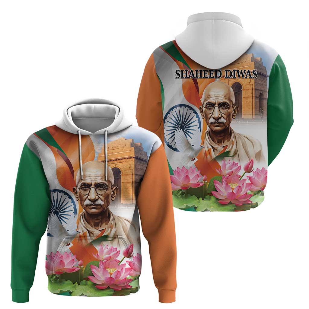 India Gandhi Martyr's Day Hoodie Shaheed Diwas Ashoka Chakra LT9