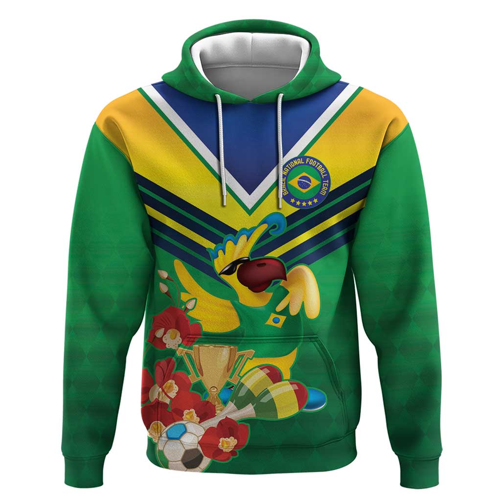 Brazil Canarinho Football Custom Hoodie Bora Brasil! Go Brazil! LT9