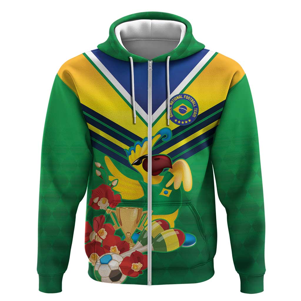 Brazil Canarinho Football Custom Hoodie Bora Brasil! Go Brazil! LT9