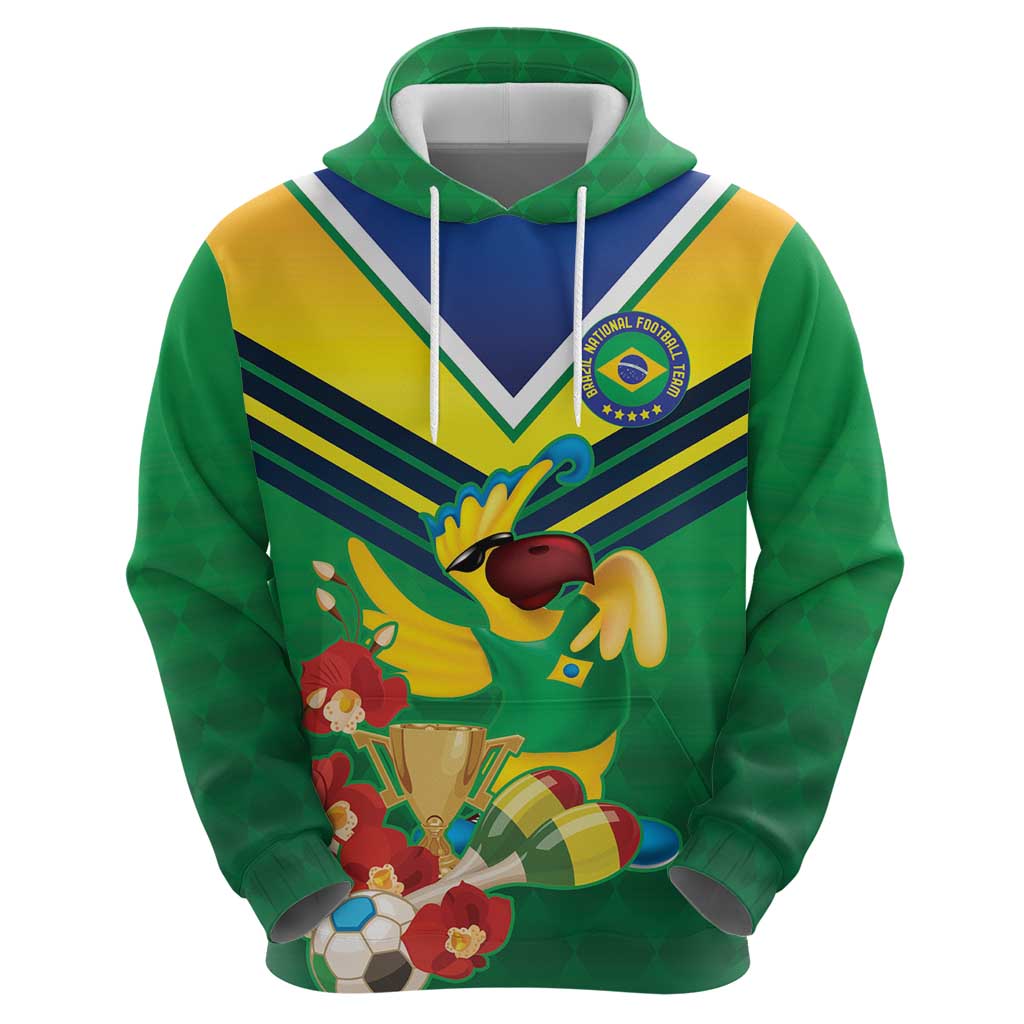 Brazil Canarinho Football Custom Hoodie Bora Brasil! Go Brazil! LT9