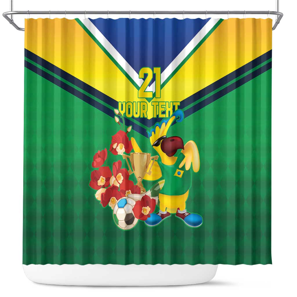 Brazil Canarinho Football Custom Shower Curtain Bora Brasil! Go Brazil! LT9