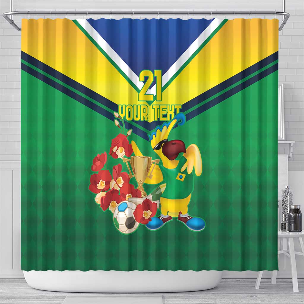 Brazil Canarinho Football Custom Shower Curtain Bora Brasil! Go Brazil! LT9
