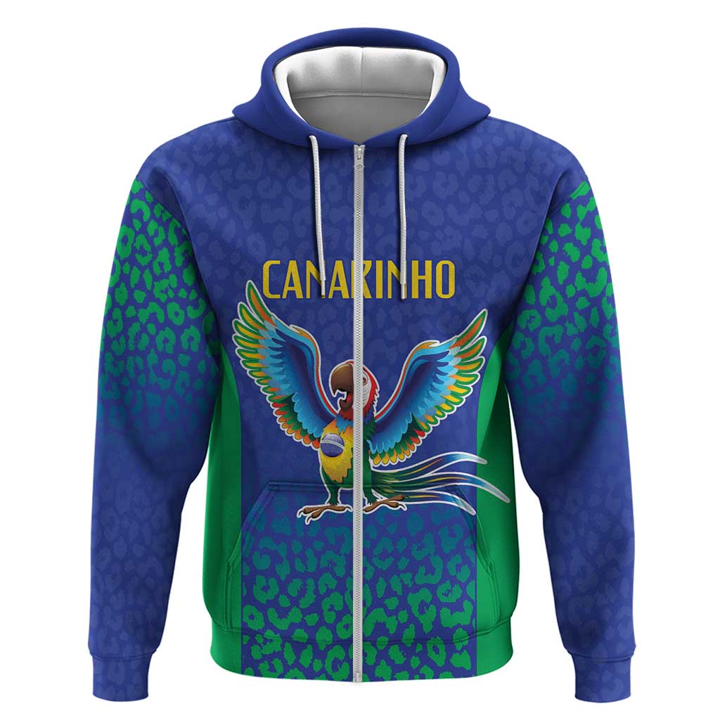 Brazil Canarinho Custom Hoodie Macaw Mascot with Brazil Flag Colors LT9
