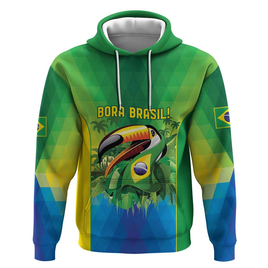 Brazil Football Custom Hoodie Toco Toucan Bora Brasil! Go Brazil! LT9