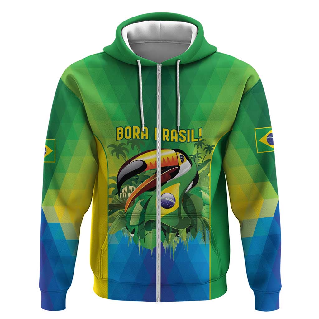 Brazil Football Custom Hoodie Toco Toucan Bora Brasil! Go Brazil! LT9