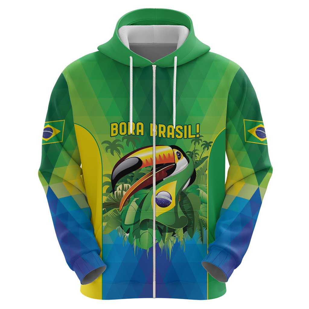 Brazil Football Custom Hoodie Toco Toucan Bora Brasil! Go Brazil! LT9