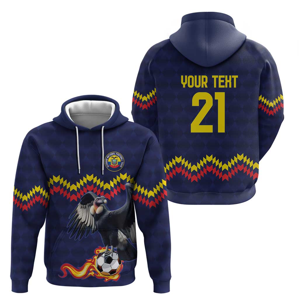 Ecuado Andean Condor Football Custom Hoodie Tricolors Motif LT9