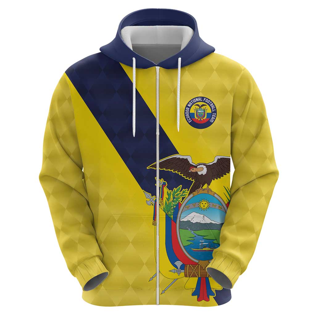 Ecuador La Tricolor Custom Hoodie Gold and Navy Blue Motif LT9