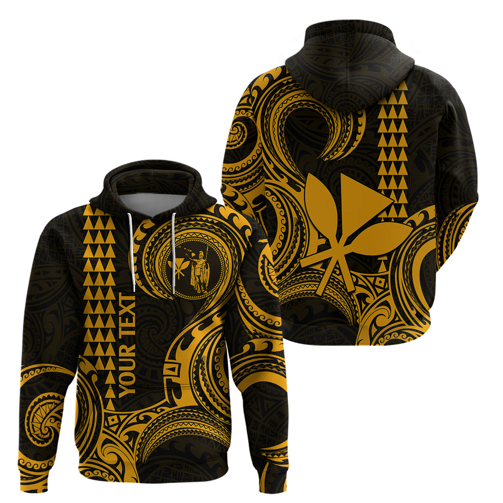 Custom Hawaii Hoodie Paradise of the Pacific Tribal Kakau for King Kamehameha Day - Gold LT9