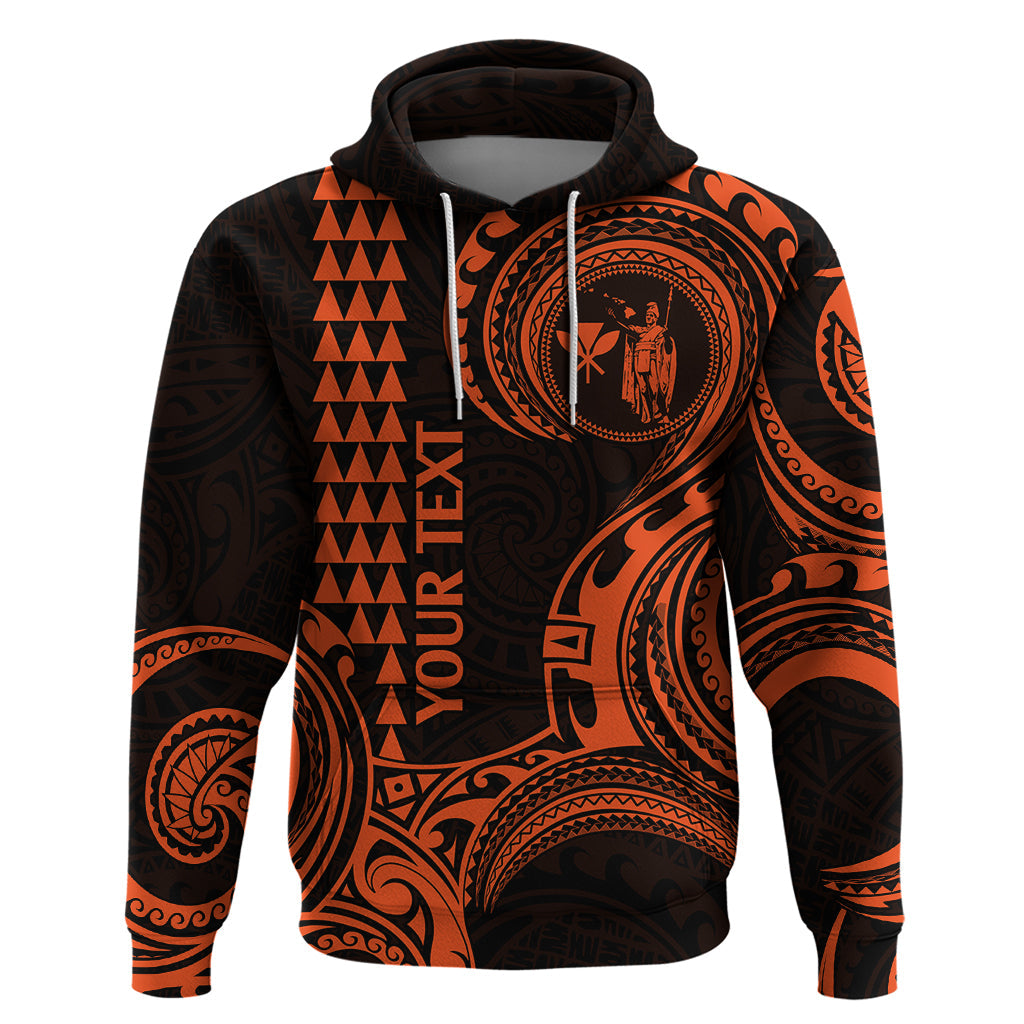 Custom Hawaii Hoodie Paradise of the Pacific Tribal Kakau for King Kamehameha Day - Orange LT9