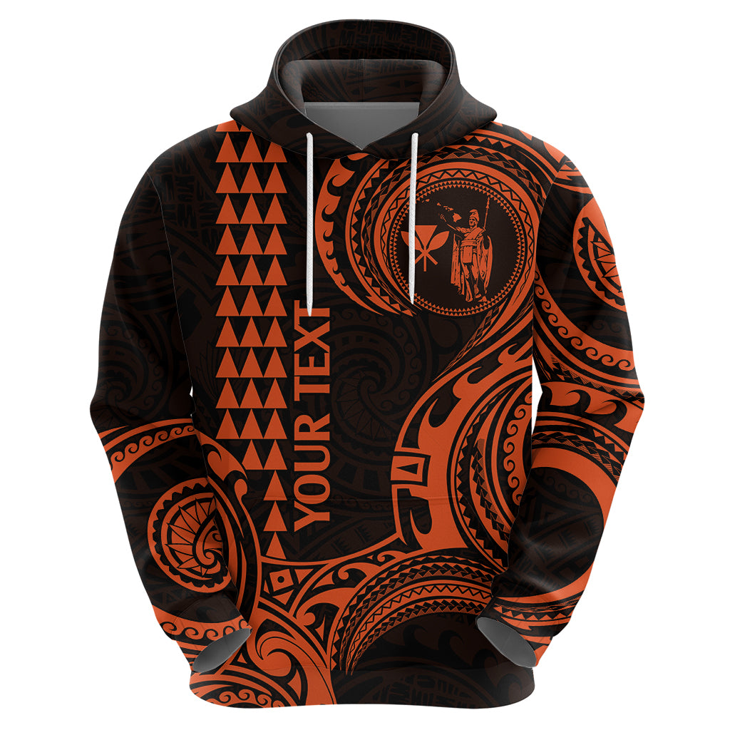 Custom Hawaii Hoodie Paradise of the Pacific Tribal Kakau for King Kamehameha Day - Orange LT9