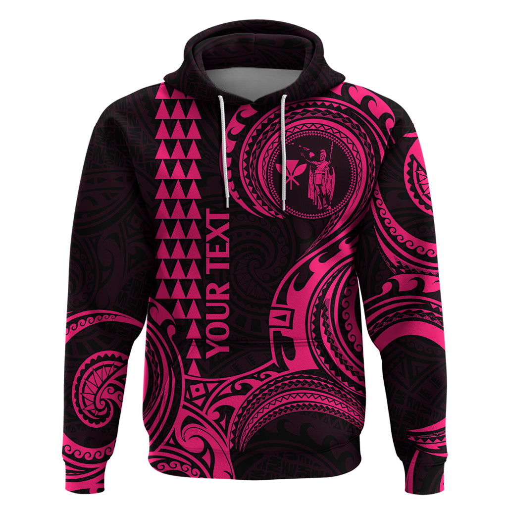Custom Hawaii Hoodie Paradise of the Pacific Tribal Kakau for King Kamehameha Day - Pink LT9