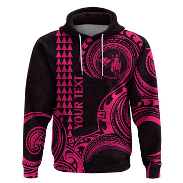 Custom Hawaii Hoodie Paradise of the Pacific Tribal Kakau for King Kamehameha Day - Pink LT9