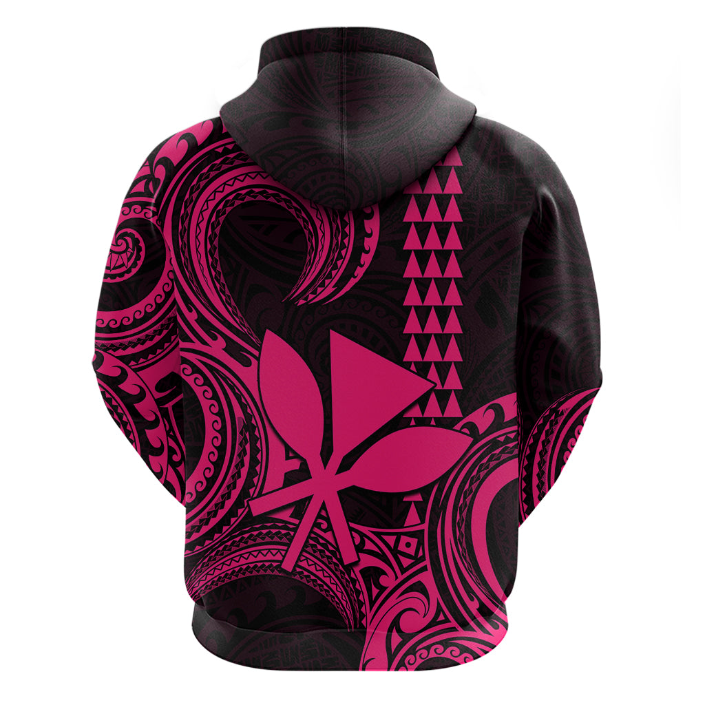 Custom Hawaii Hoodie Paradise of the Pacific Tribal Kakau for King Kamehameha Day - Pink LT9