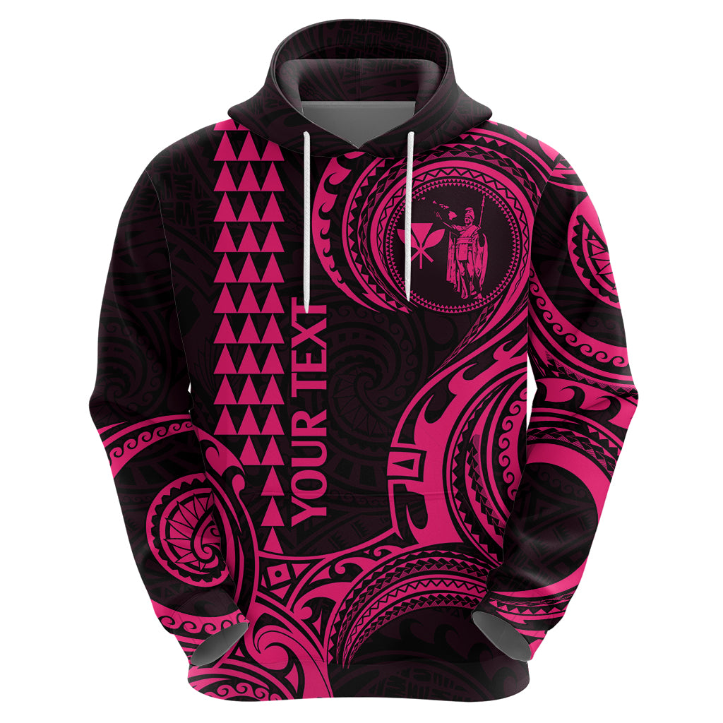 Custom Hawaii Hoodie Paradise of the Pacific Tribal Kakau for King Kamehameha Day - Pink LT9