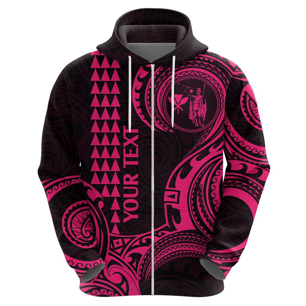 Custom Hawaii Hoodie Paradise of the Pacific Tribal Kakau for King Kamehameha Day - Pink LT9
