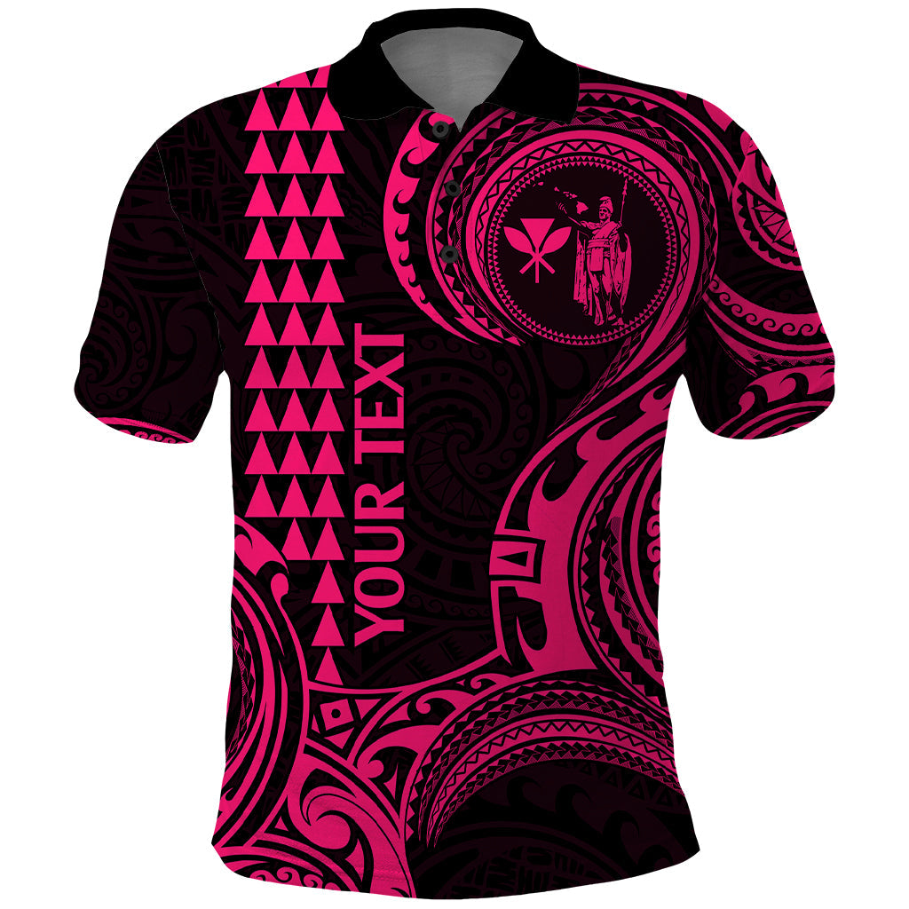 Custom Hawaii Polo Shirt Paradise of the Pacific Tribal Kakau for King Kamehameha Day - Pink LT9