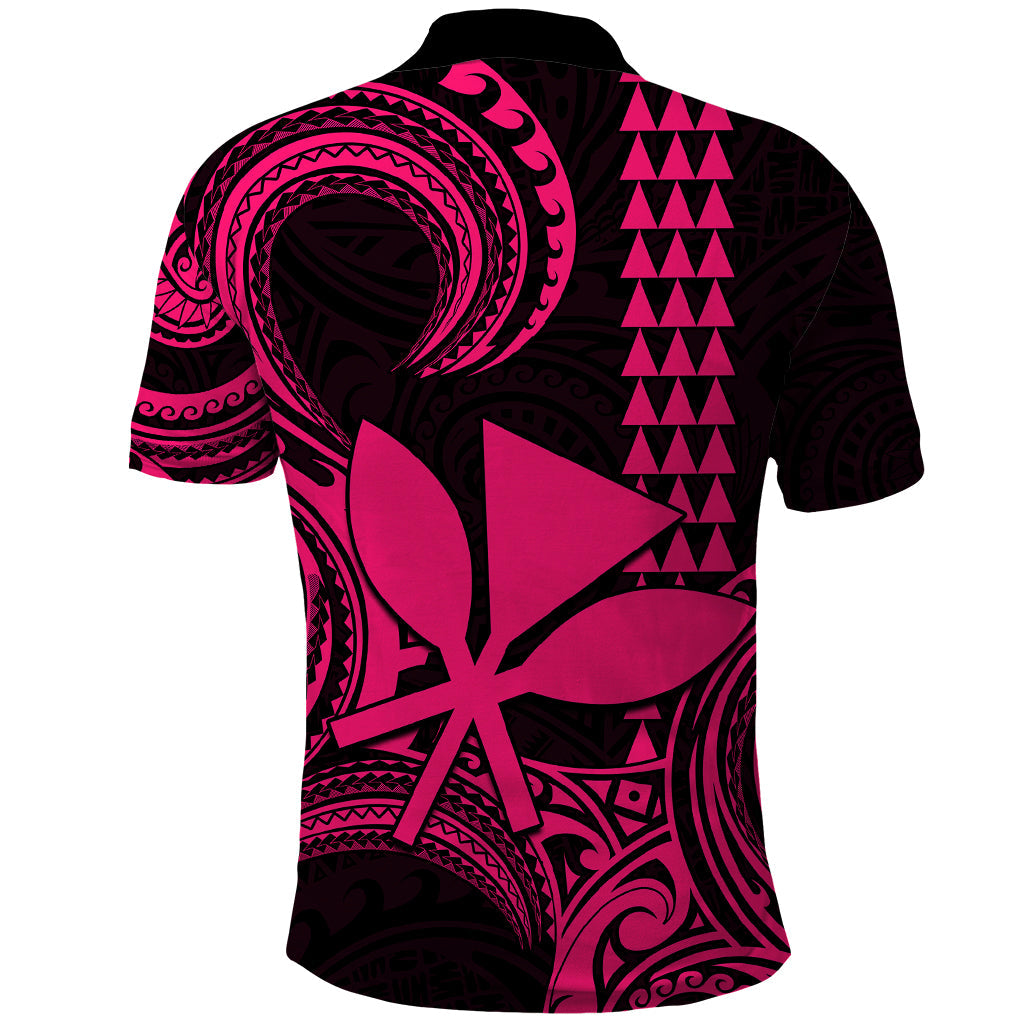 Custom Hawaii Polo Shirt Paradise of the Pacific Tribal Kakau for King Kamehameha Day - Pink LT9