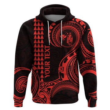 Custom Hawaii Hoodie Paradise of the Pacific Tribal Kakau for King Kamehameha Day - Red LT9