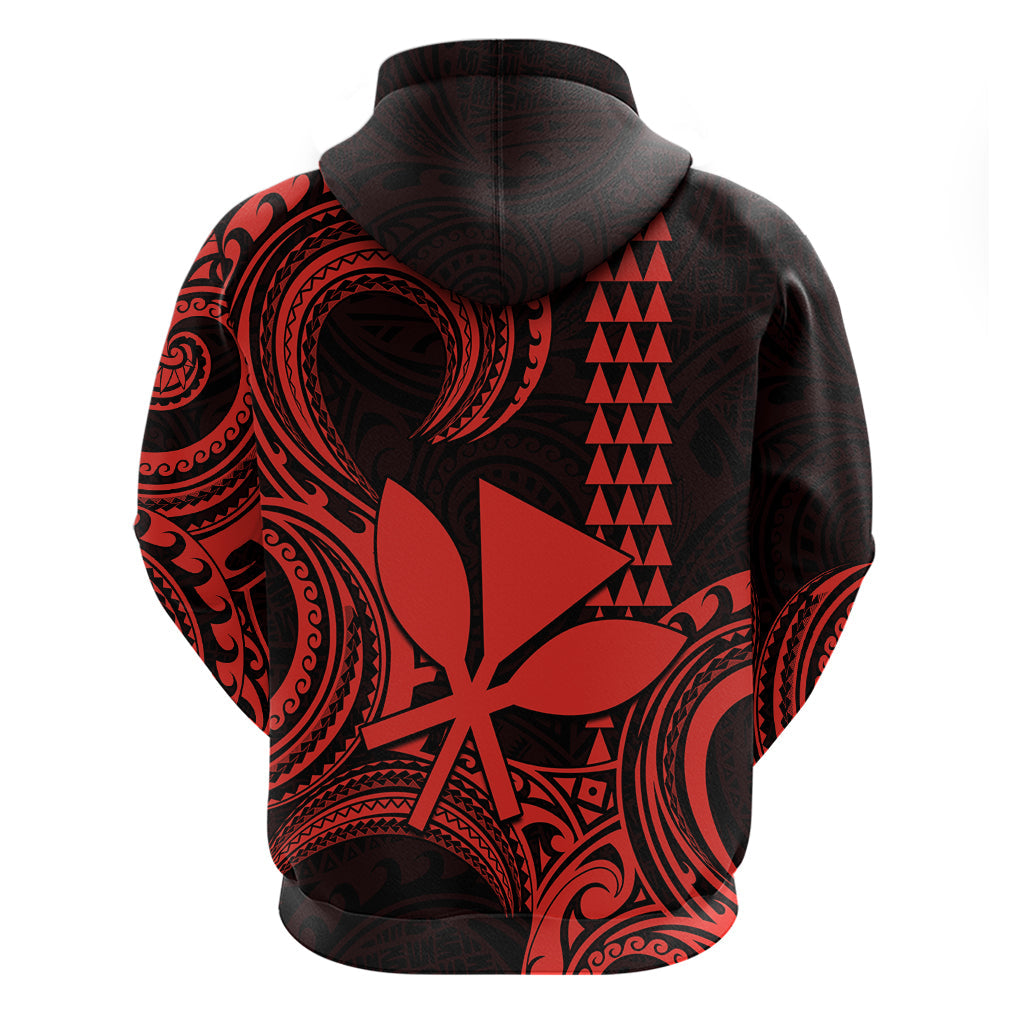 Custom Hawaii Hoodie Paradise of the Pacific Tribal Kakau for King Kamehameha Day - Red LT9