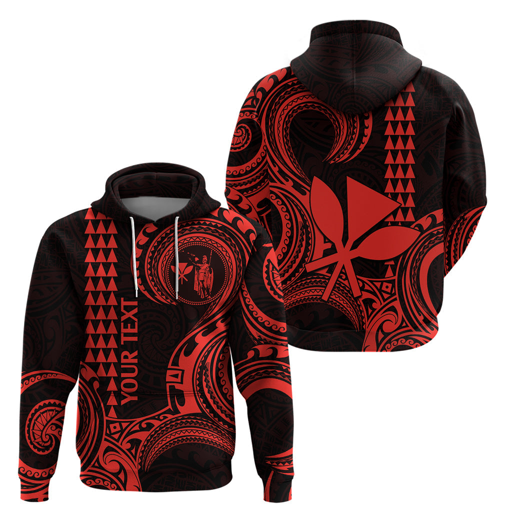 Custom Hawaii Hoodie Paradise of the Pacific Tribal Kakau for King Kamehameha Day - Red LT9
