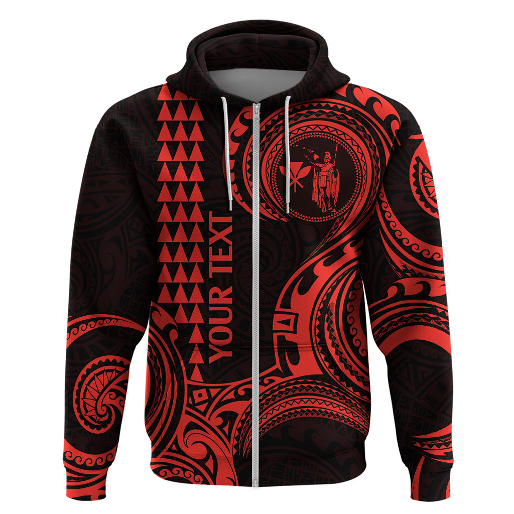 Custom Hawaii Hoodie Paradise of the Pacific Tribal Kakau for King Kamehameha Day - Red LT9