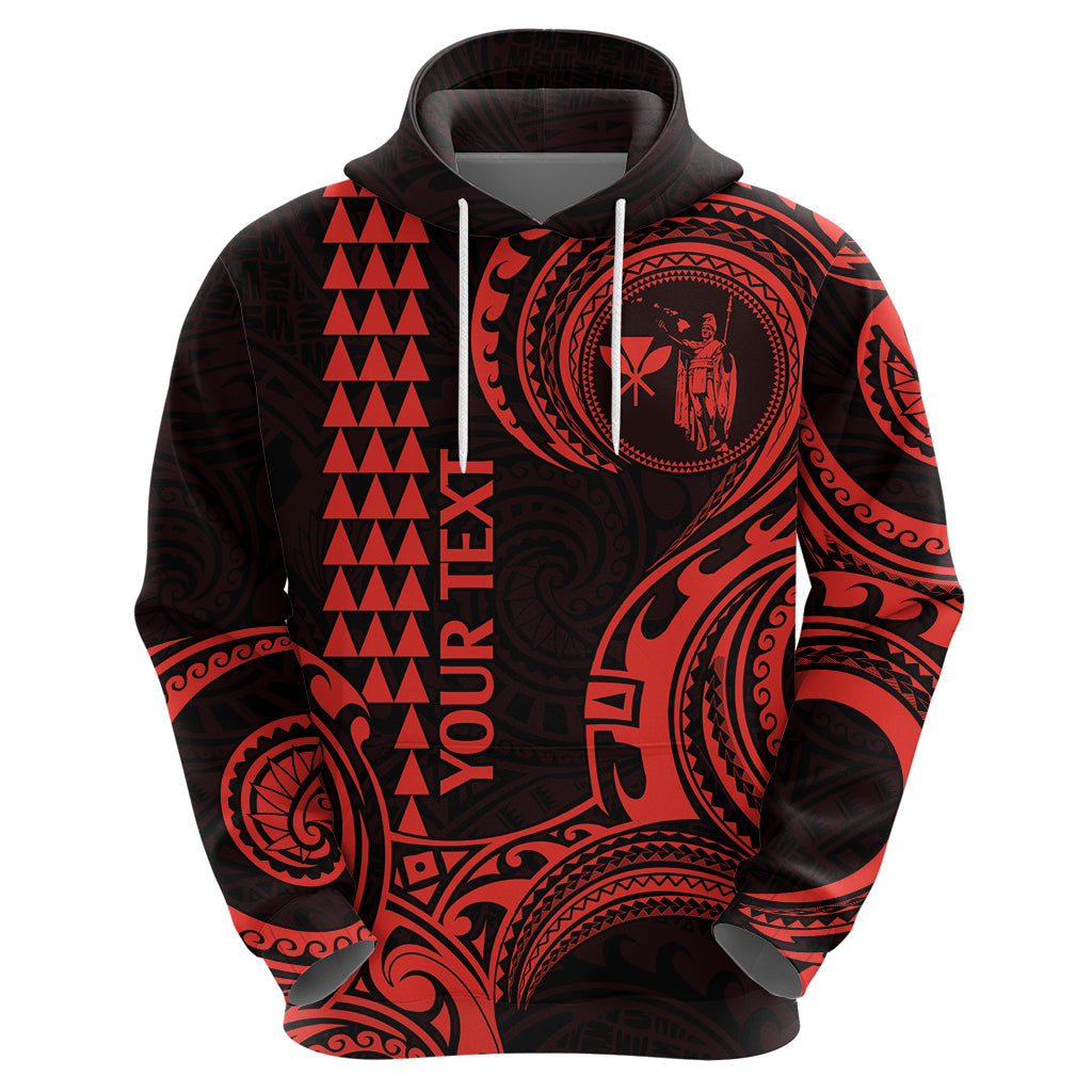 Custom Hawaii Hoodie Paradise of the Pacific Tribal Kakau for King Kamehameha Day - Red LT9