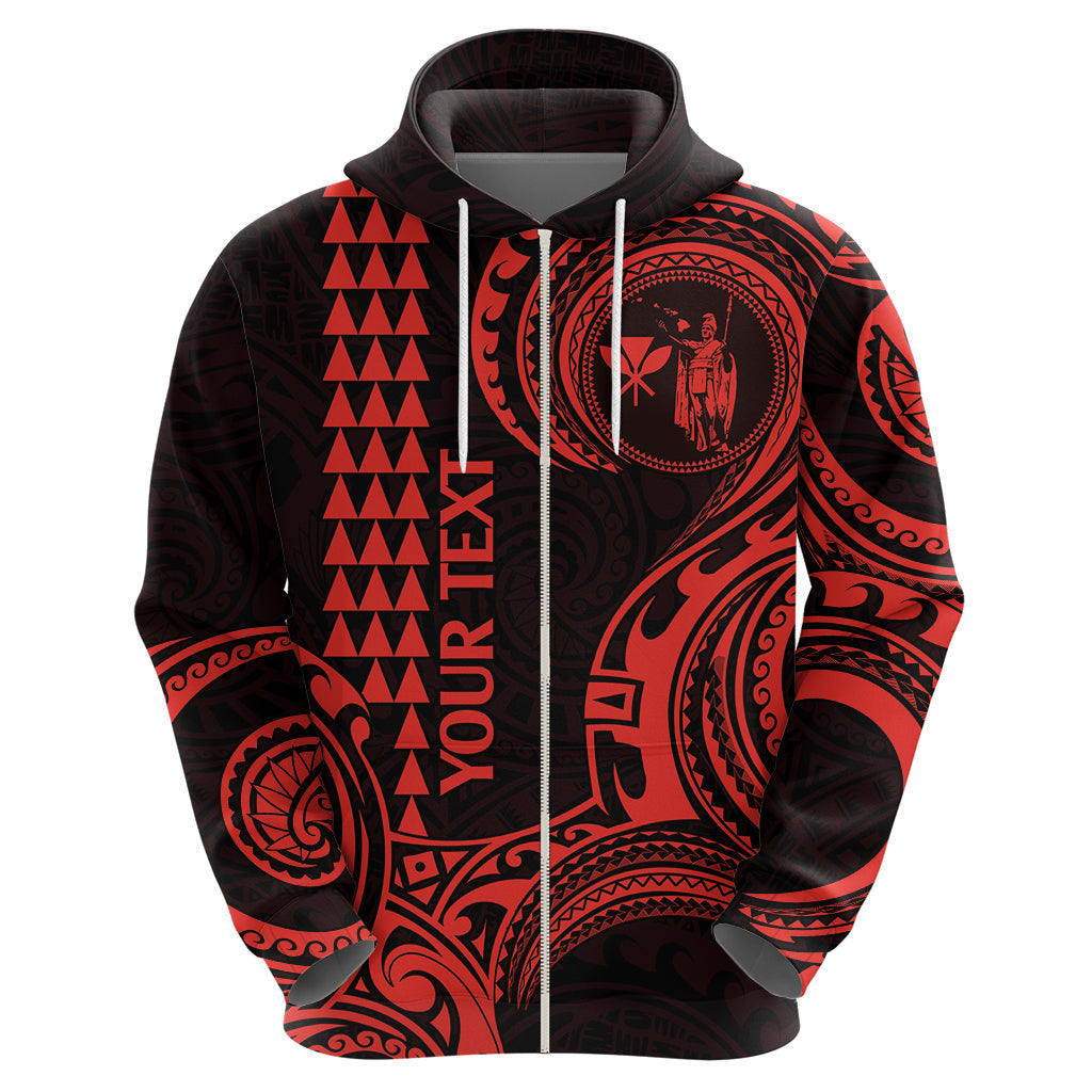Custom Hawaii Hoodie Paradise of the Pacific Tribal Kakau for King Kamehameha Day - Red LT9