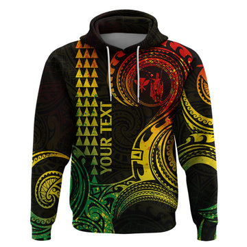 Custom Hawaii Hoodie Paradise of the Pacific Tribal Kakau for King Kamehameha Day - Reggae LT9