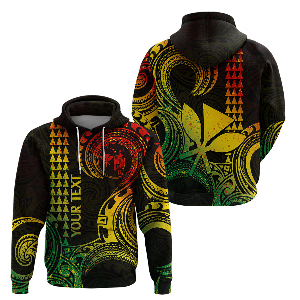 Custom Hawaii Hoodie Paradise of the Pacific Tribal Kakau for King Kamehameha Day - Reggae LT9