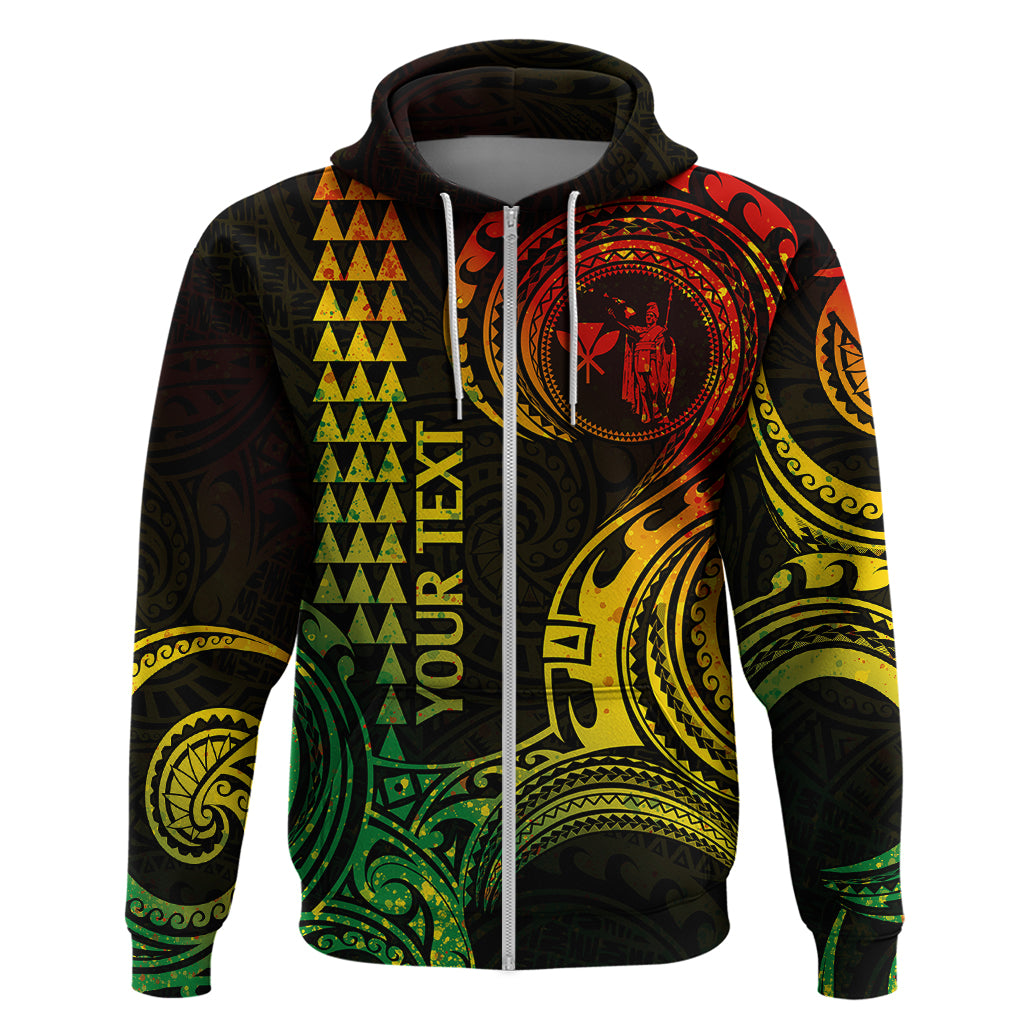 Custom Hawaii Hoodie Paradise of the Pacific Tribal Kakau for King Kamehameha Day - Reggae LT9