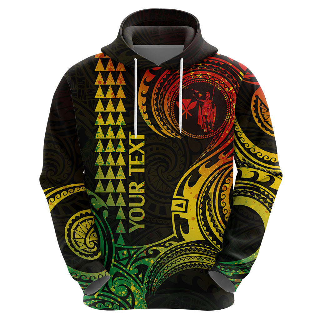 Custom Hawaii Hoodie Paradise of the Pacific Tribal Kakau for King Kamehameha Day - Reggae LT9