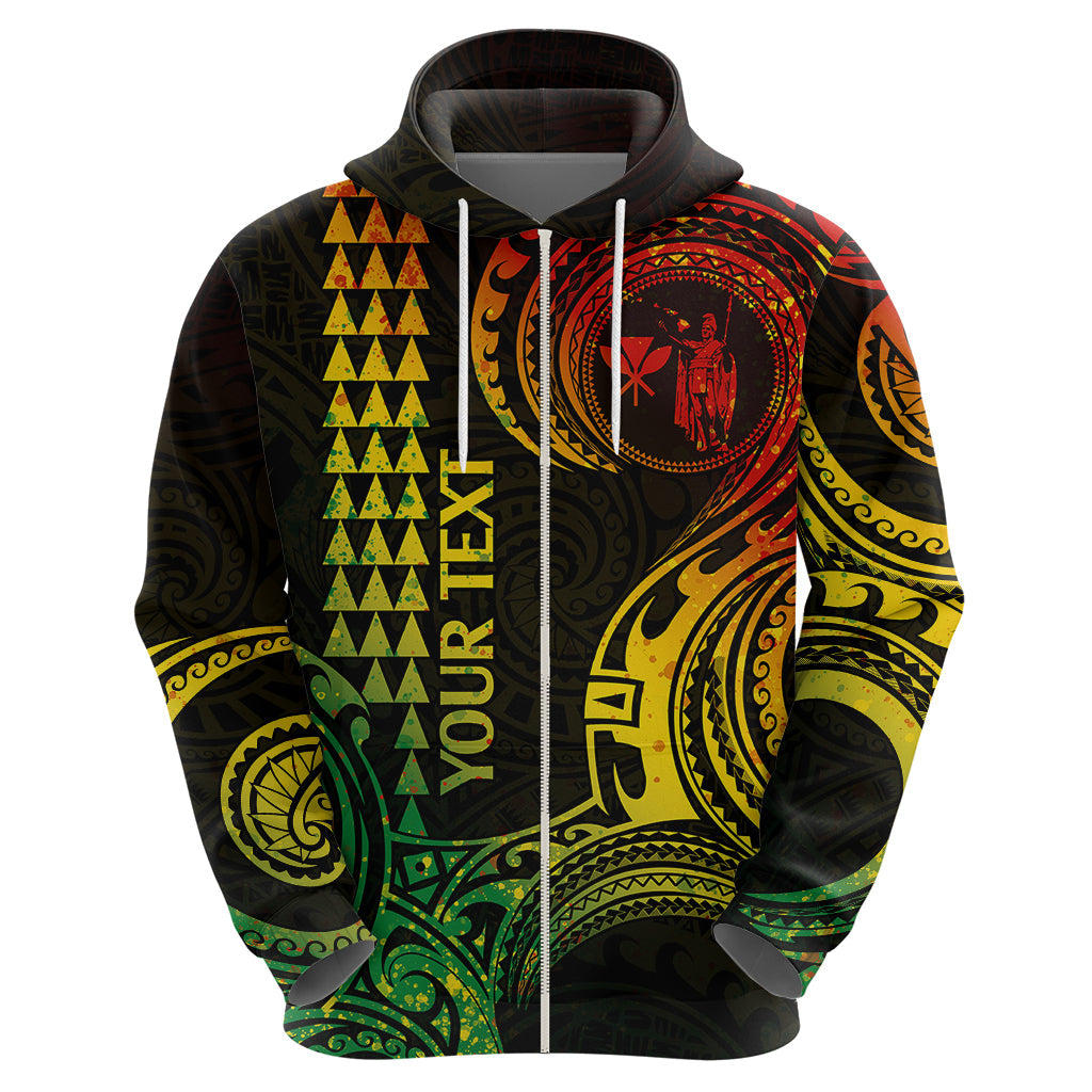 Custom Hawaii Hoodie Paradise of the Pacific Tribal Kakau for King Kamehameha Day - Reggae LT9