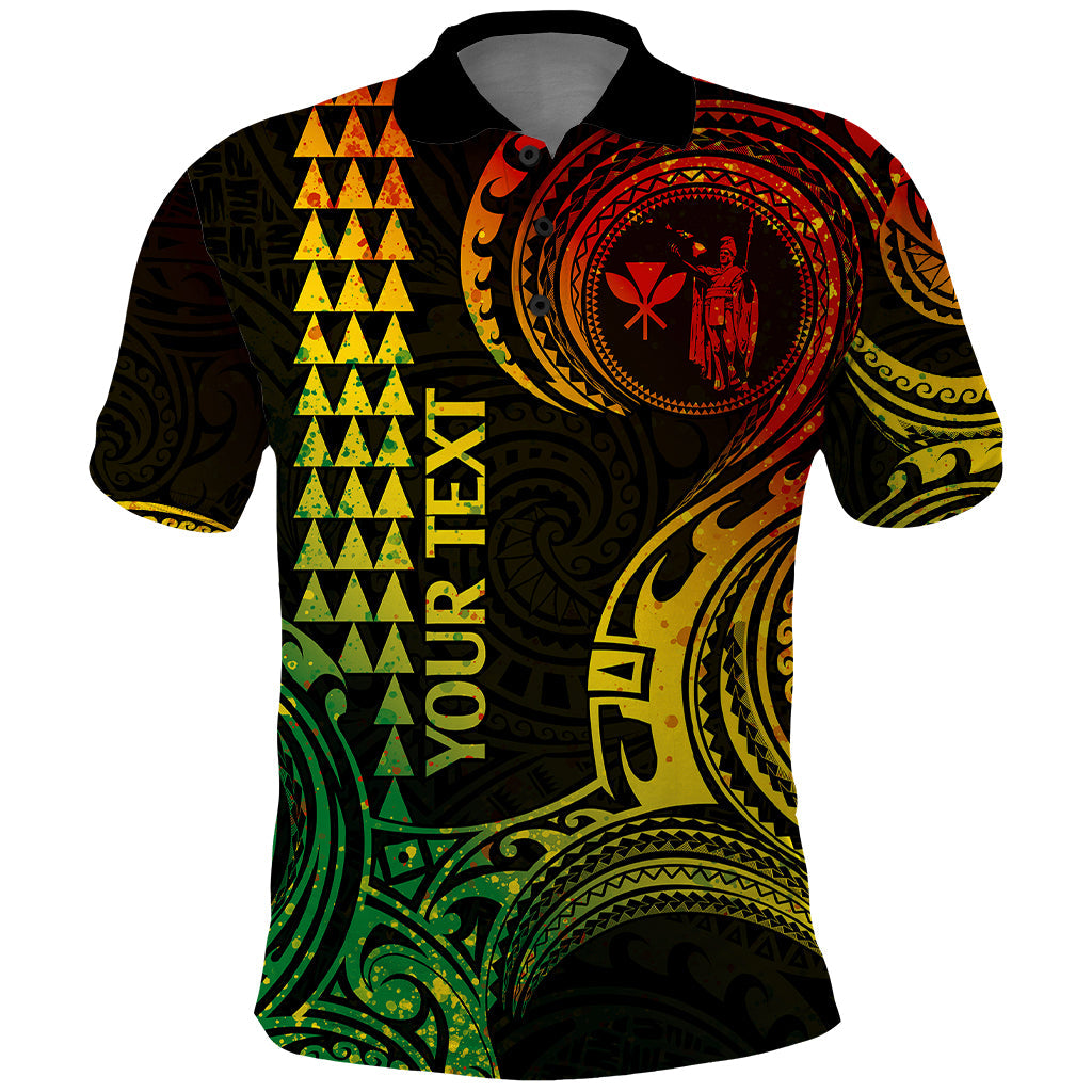 Custom Hawaii Polo Shirt Paradise of the Pacific Tribal Kakau for King Kamehameha Day - Reggae LT9