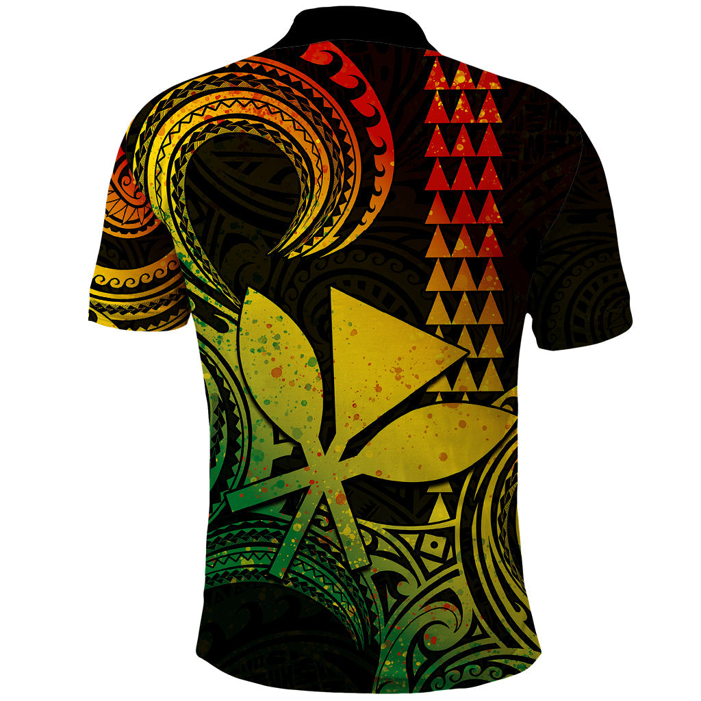 Custom Hawaii Polo Shirt Paradise of the Pacific Tribal Kakau for King Kamehameha Day - Reggae LT9