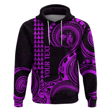 Custom Hawaii Hoodie Paradise of the Pacific Tribal Kakau for King Kamehameha Day - Purple LT9