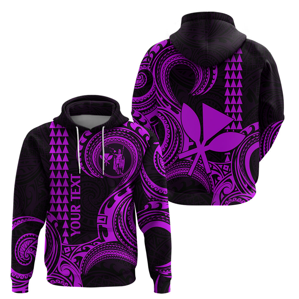 Custom Hawaii Hoodie Paradise of the Pacific Tribal Kakau for King Kamehameha Day - Purple LT9