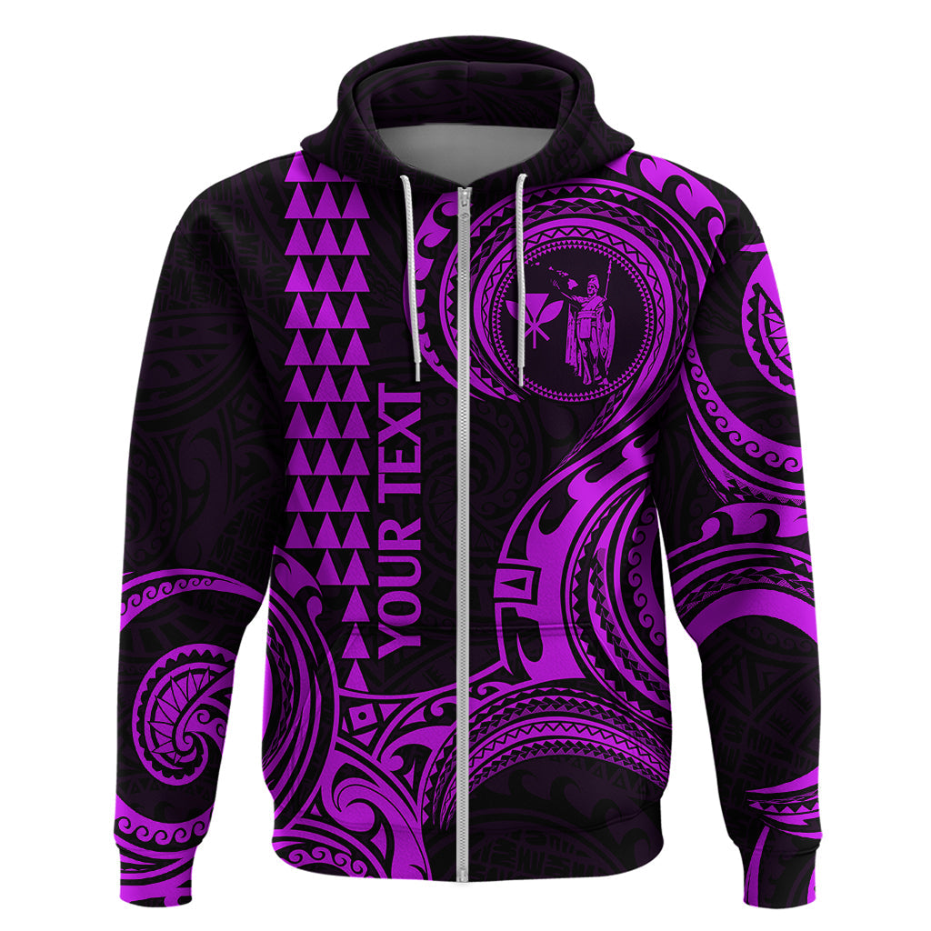 Custom Hawaii Hoodie Paradise of the Pacific Tribal Kakau for King Kamehameha Day - Purple LT9