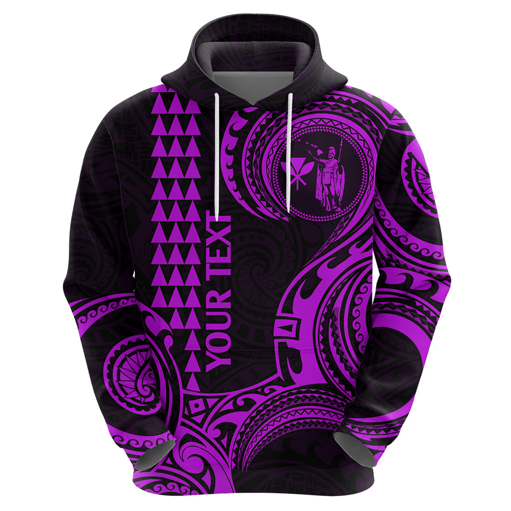 Custom Hawaii Hoodie Paradise of the Pacific Tribal Kakau for King Kamehameha Day - Purple LT9
