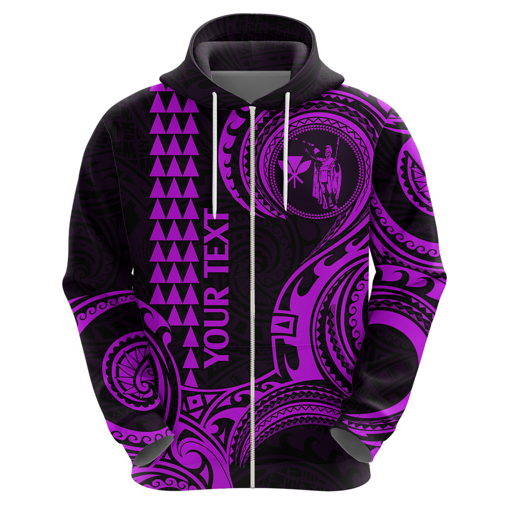 Custom Hawaii Hoodie Paradise of the Pacific Tribal Kakau for King Kamehameha Day - Purple LT9