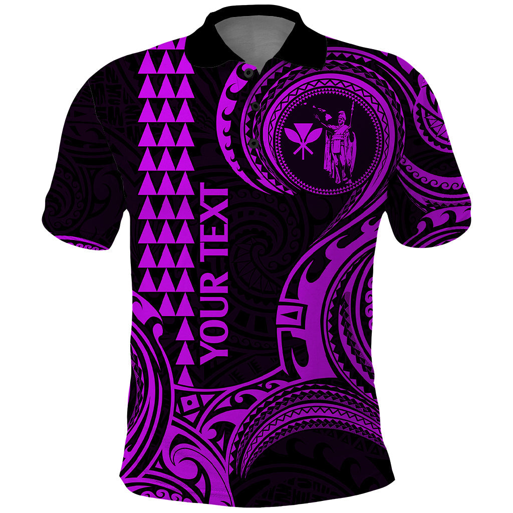 Custom Hawaii Polo Shirt Paradise of the Pacific Tribal Kakau for King Kamehameha Day - Purple LT9