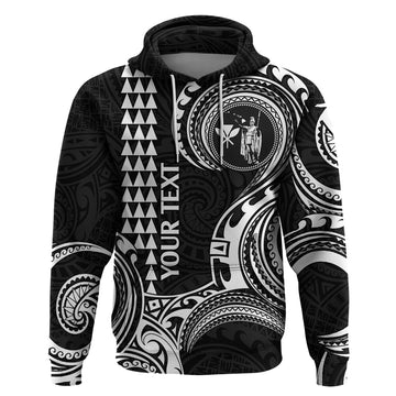 Custom Hawaii Hoodie Paradise of the Pacific Tribal Kakau for King Kamehameha Day - White LT9