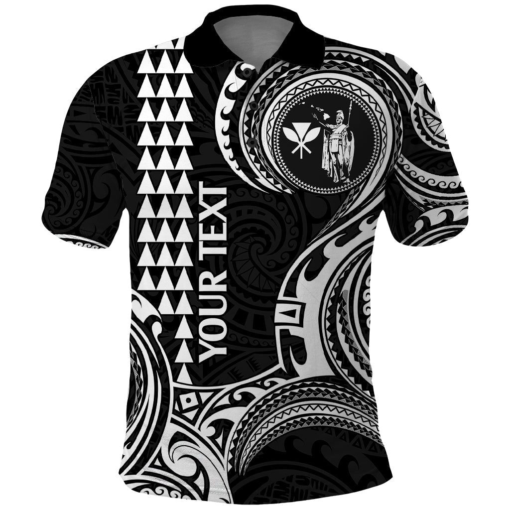 Custom Hawaii Polo Shirt Paradise of the Pacific Tribal Kakau for King Kamehameha Day - White LT9