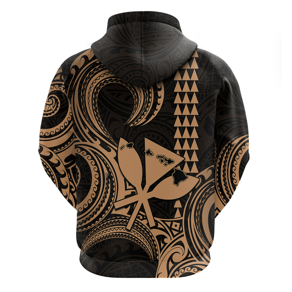 Custom Happy King Kamehameha Day Hawaii Hoodie Paradise of the Pacific Tribal Kakau with Kanaka Maoli - Nude LT9