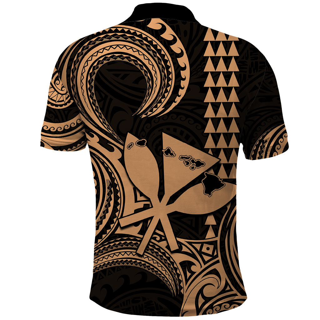 Custom Happy King Kamehameha Day Hawaii Polo Shirt Paradise of the Pacific Tribal Kakau with Kanaka Maoli - Nude LT9