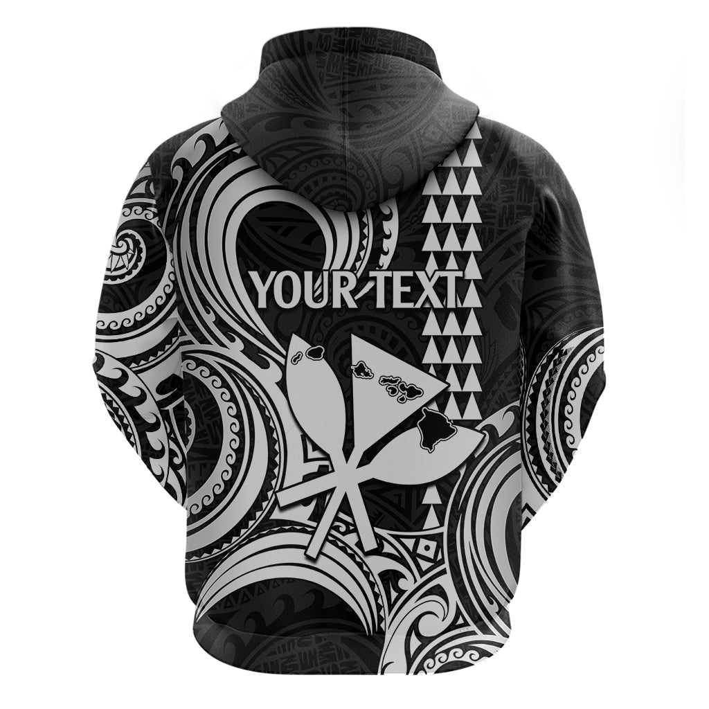 Custom Happy King Kamehameha Day Hawaii Hoodie Paradise of the Pacific Tribal Kakau with Kanaka Maoli - White LT9