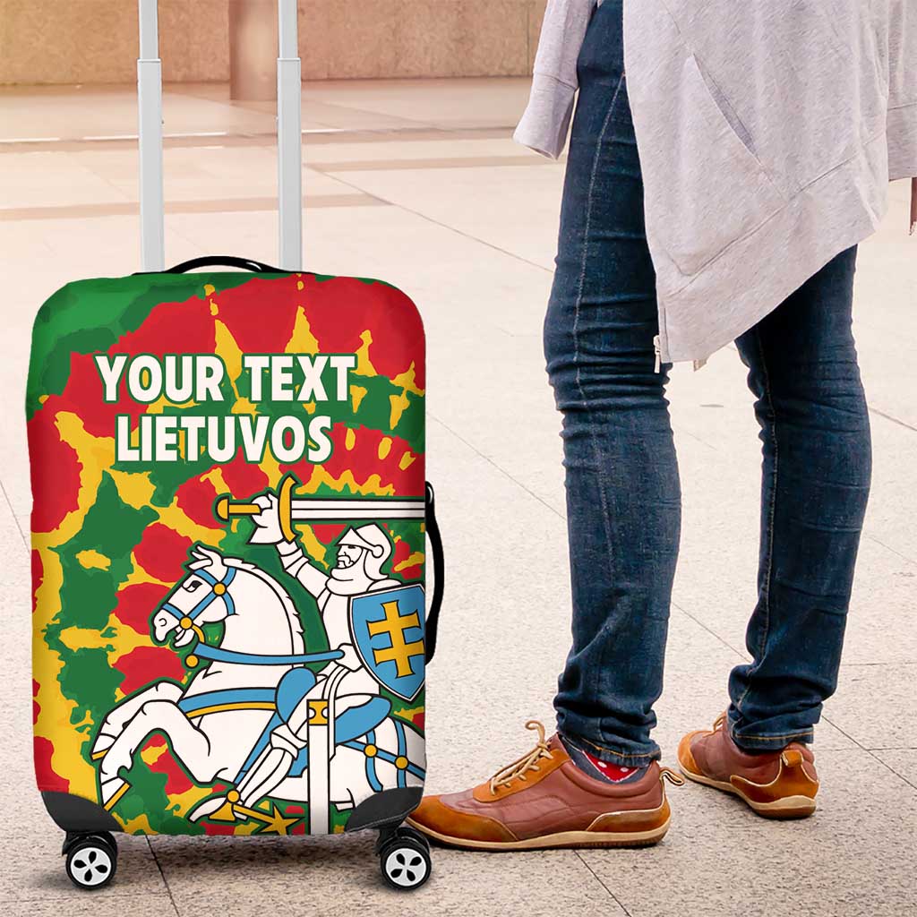 Lithuania Tie Dye Retro Basketball 1992 Personalized Luggage Cover LT9