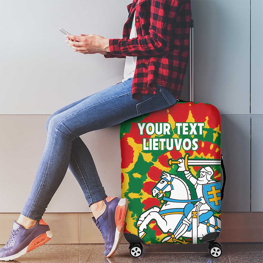 Lithuania Tie Dye Retro Basketball 1992 Personalized Luggage Cover LT9