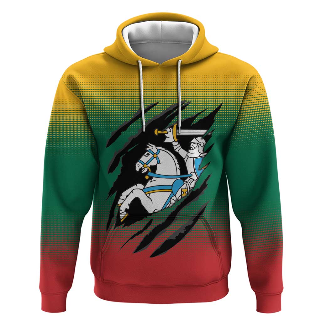 Lithuania Vytis Hoodie Lietuvos Chasing and Fighting LT9
